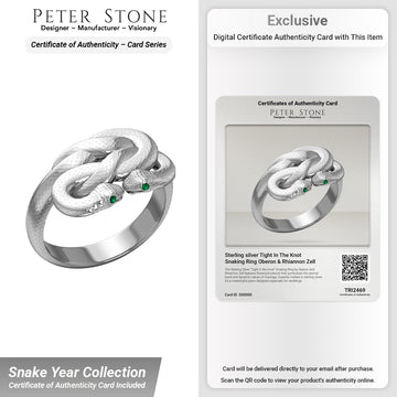 Sterling silver Tight in the knot snaking ring Oberon & Rhiannon Zell wedding Men rings Designed by Oberon Zell TRI2469